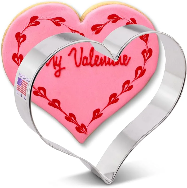 Visita la tienda de Ann Clark Cookie Cutters Ann Clark - Cortador de galletas de San Valentín extragrande con forma de corazón, 12, 7 cm, fabricado en Estados Unidos — Hogar y cocina