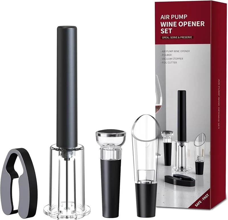 FBBULES Set de Sacacorchos de Aire a Presión, Abridor de Vino Funcional — Vino y mesa festiva