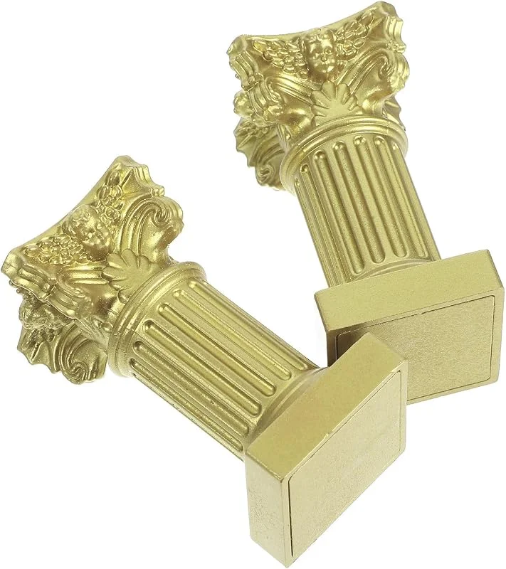 PRETYZOOM 2 Piezas Candelabro de Resina Estilo Clásico Dorado — Cena a la luz de velas