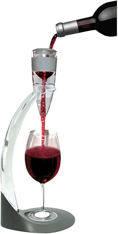 Visita la tienda de VB VIN BOUQUET Vin Bouquet FIA 003 - Set Aireador con Peana, Aireación Instantánea Vino al Servir, Peana, Aireador, Base, Filtro y Bolsa en Terciopelo y Tapón de Vacío — Vino y mesa festiva