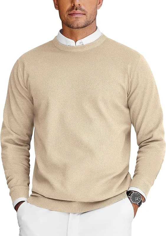 Visita la tienda de COOFANDY COOFANDY Jersey Hombre Punto Sueter Manga Larga Jerséis Ligero Sweater Fina de Cuello Redondo Jersey Trabajo Sueter Cálido de Invierno — Ropa Navidad