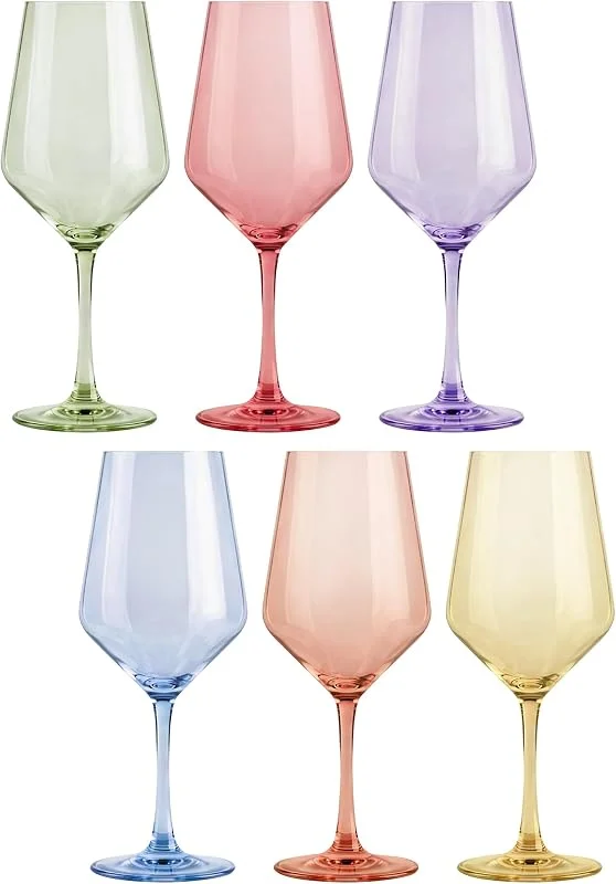 Visita la tienda de Glasmark KROSNO 1992 Glasmark KROSNO 1992 Copas de Vino Juego de 6 Piezas - Vidrio Transparente Pastel para Vino Blanco y Rosado - Elegantes Copas de Vidrio para Aperitivo Bebidas Frías Drinks y Cócteles 470 ml — Vino y mesa festiva