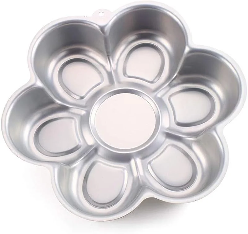 Ulalaza Molde de aluminio para pasteles Molde para hornear en forma de flor 3D Suministros de cocina para moldes de pastel de cumpleaños DIY — Hogar y cocina