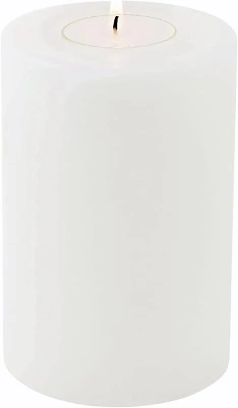 Visita la tienda de EDZARD EDZARD Portavelas Cornelius (H 12 cm, Ø 8 cm), blanco, vela permanente — Cena a la luz de velas