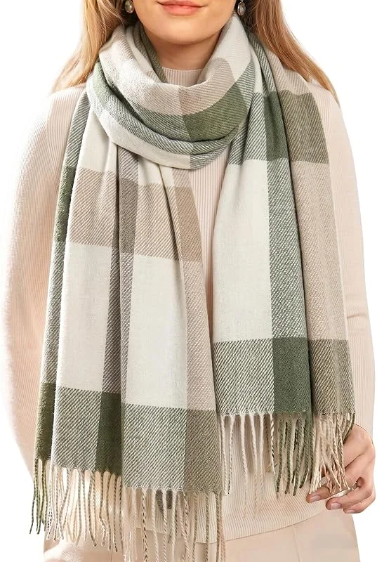 Visita la tienda de HEEKPEK HEEKPEK Bufanda Mujer Hombre Invierno Tartán, Tacto Cachemir 60 × 200 cm — Ropa Navidad