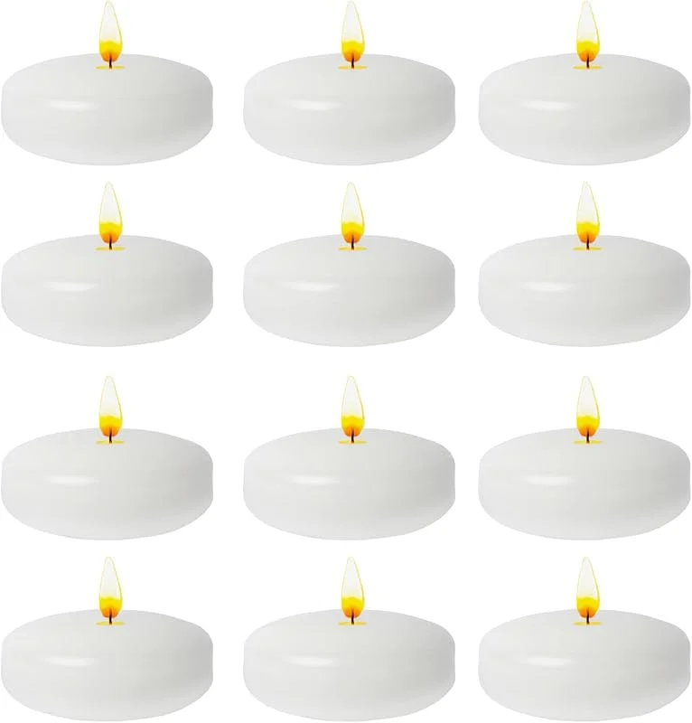 Generic Velas de cera, vela de cera pequeña para piscina, centros de mesa románticos a la luz de las velas para el día de San Valentín, Navidad, bodas, mesas de comedor, fiestas, eventos, decoración de — Cena a la luz de velas