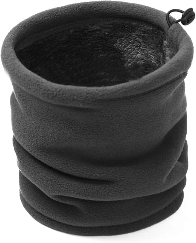 TAGVO Calentador de Cuello Vellón, Polaina Térmica de Cuello de Doble Capa, Bufanda Multifuncional Invierno Cuello de Esquí a Prueba de Viento Capucha Pasamontañas Mascarilla Unisex — Ropa Navidad
