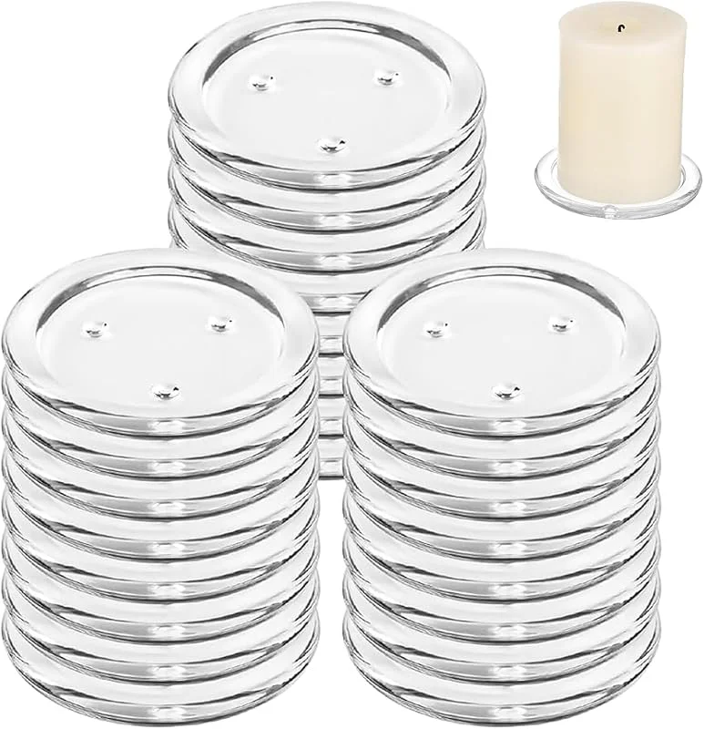 JMIATRY 24 PCS 10cm Porta Velas, Portavelas Cristal, Decorativas, Para Velas Tazas Cocina Comedor — Cena a la luz de velas
