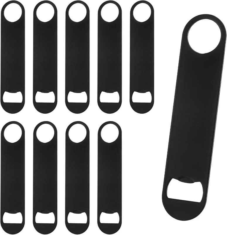 XMIRAKLIX 10 Abridores de Botellas Acero Inoxidable, Abrebotellas Cerveza Negro — Vino y mesa festiva