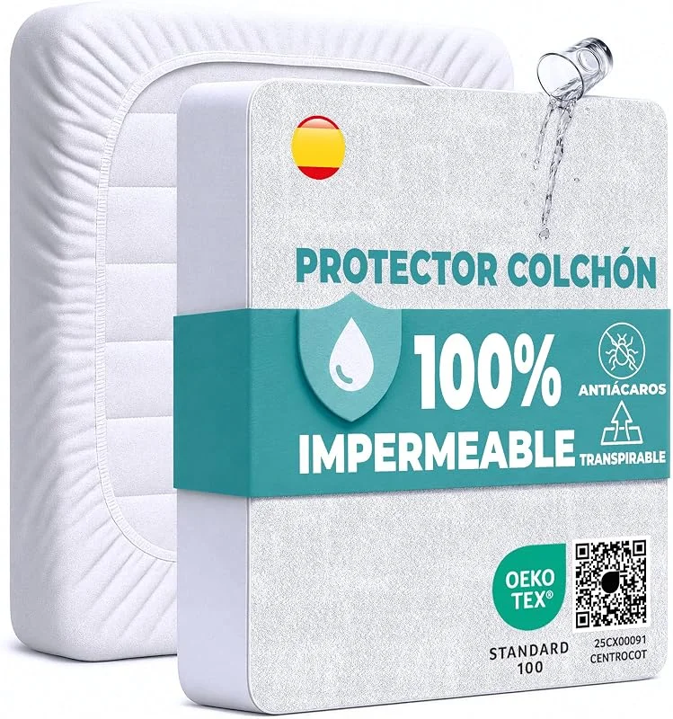 Visita la tienda de Flowen Protector Colchón 60x120 cm Funda Colchón Impermeable de Algodón Sábana Impermeable Protectora para Cuna Cubre Colchón Transpirable Cover Hipoalergénico Antiácaros Antibact. Lavable a Máquina — Vino y mesa festiva