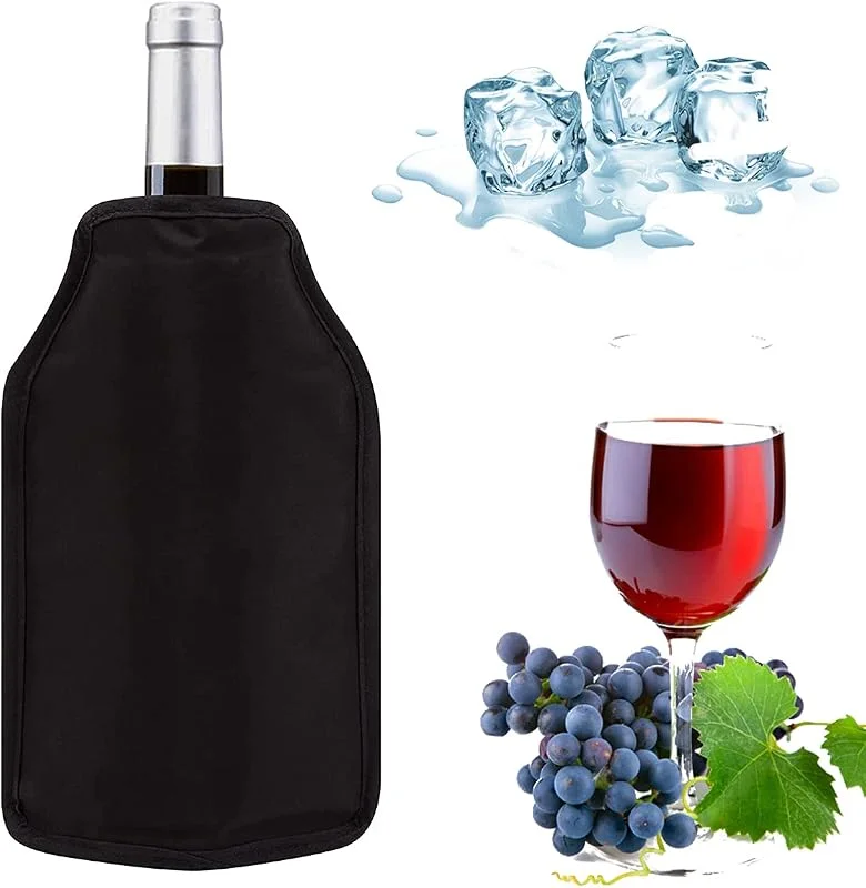 Taipintee Enfriador de Botellas de Vino, 15.5x22.5cm Enfriador Cerveza, Tejido Impermeable Elasticidad Enfriador Botellas, Enfriador Vino se Utiliza Para Fiestas, Cenas de Eventos, Barbacoas Al Aire Libre — Vino y mesa festiva