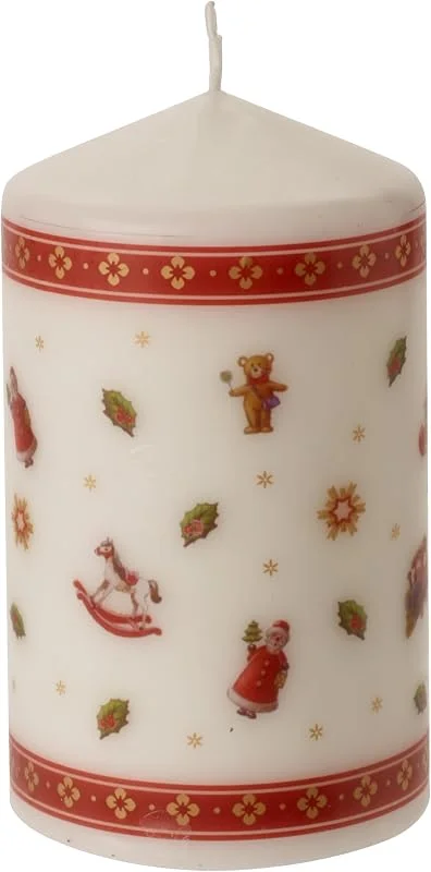 Villeroy & Boch - Winter Specials Vela con Regalos Toys M, Decorativa Vela navideña para la Mesa, Cera, 7 x 12 cm — Cena a la luz de velas