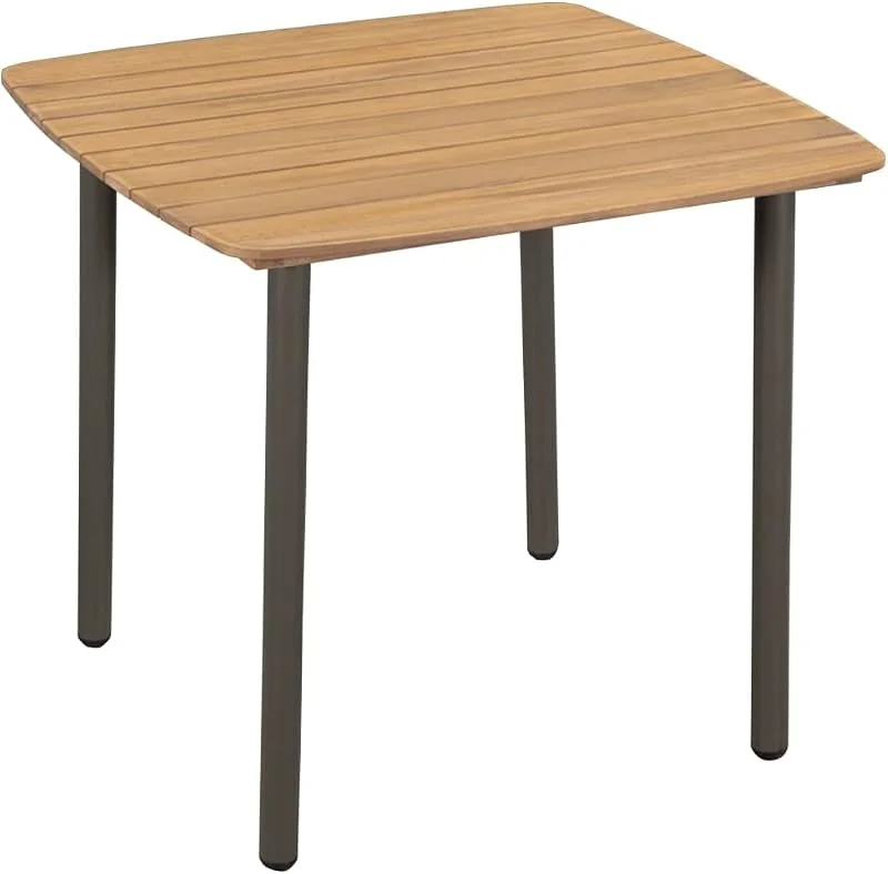 Visita la tienda de vidaXL vidaXL Mesa de jardín Madera Maciza de Acacia y Acero 80x80x72 cm — Decoracion Navidad