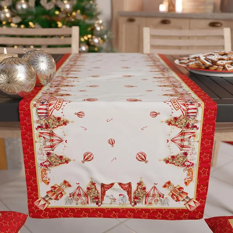 Visita la tienda de PETTI ARTIGIANI ITALIANI Petti - Camino de Mesa Navidad 40x140 cm - Circus — Hogar y cocina