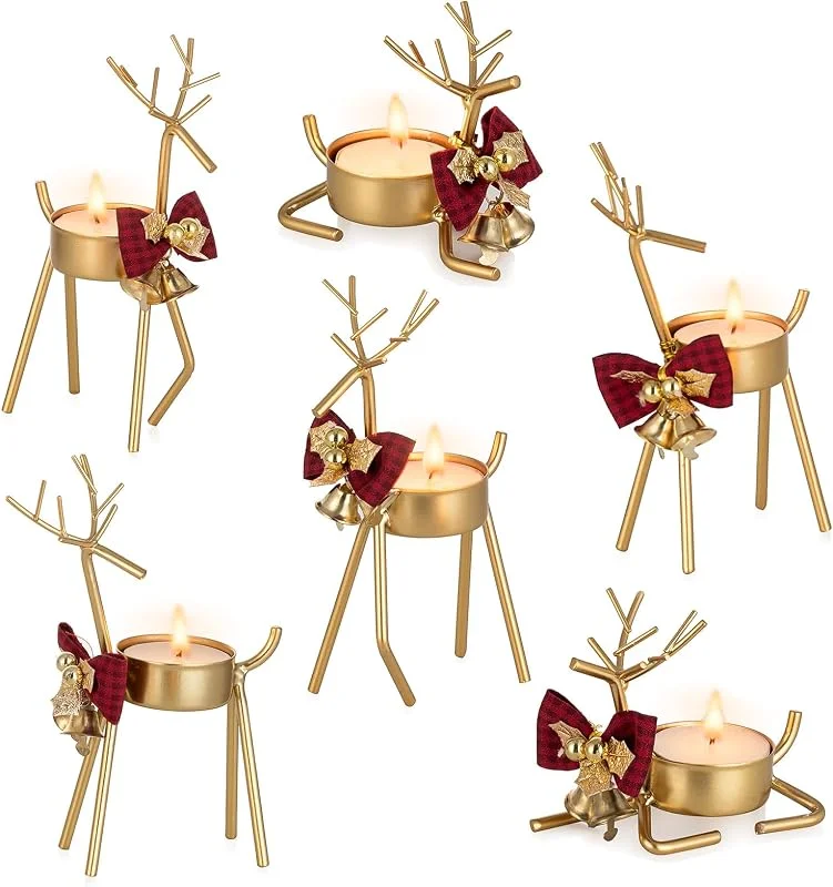 Visita la tienda de Sziqiqi Sziqiqi Ciervo Portavelas para Navidad: Oro Vintage para Centro Mesa - Metal De Velas Pequeñas para Decoración Hogar Comedor Sala De Estar Cocina Chimenea — Decoracion Navidad