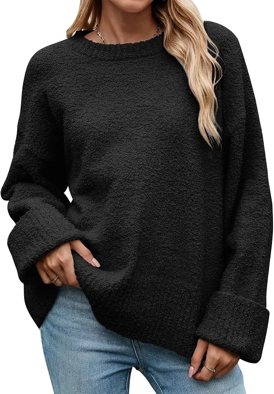 Visita la tienda de heekpek heekpek Jersey Mujer Invierno Otoño Cuello Redondo Suave Jersey de Punto Cálido Sweater Mujer de Felpa Jersey Mujer Talla Grande — Ropa Navidad
