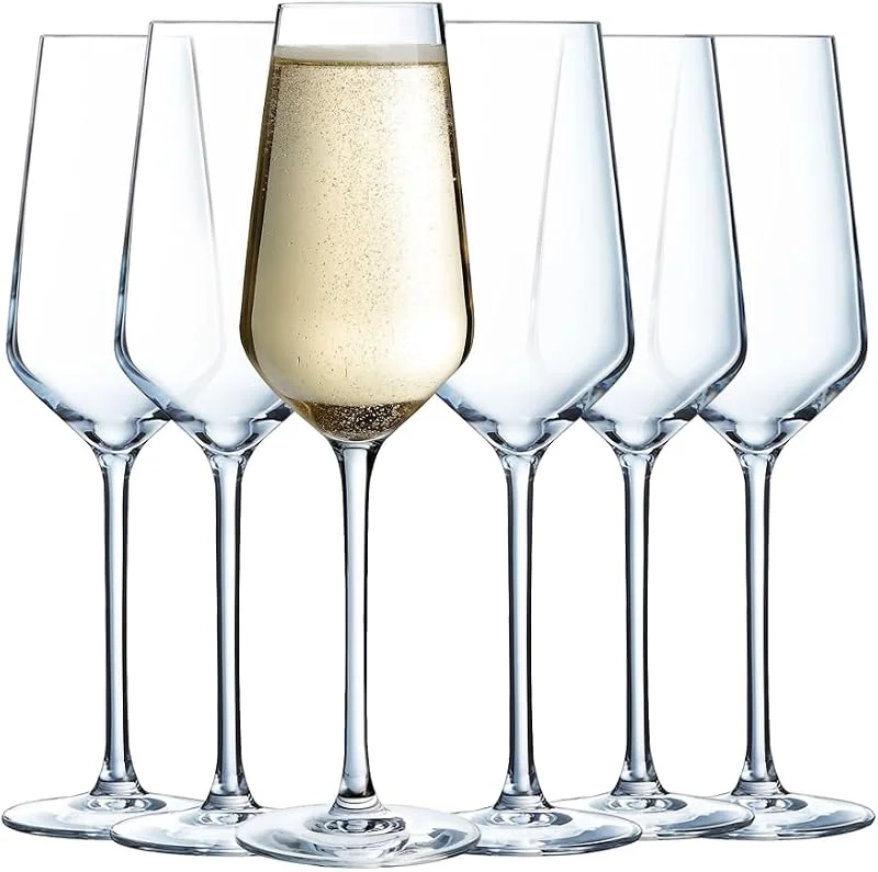 Visita la tienda de Cristal D'Arques Cristal D'Arques Copas de Champagne Ultime 21 cl Juego de 6 — Vino y mesa festiva