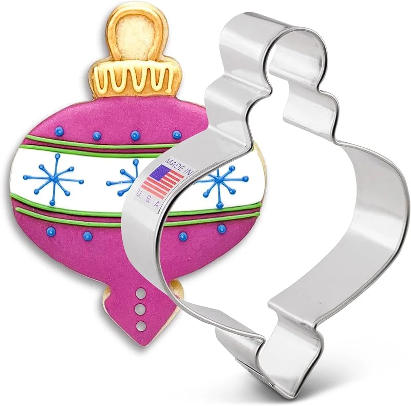 Visita la tienda de Ann Clark Cookie Cutters Ann Clark Cookie Cutters Cortador de galletas hoja de lágrima, adorno final árbol de Navidad - 10, 8 cm — Hogar y cocina