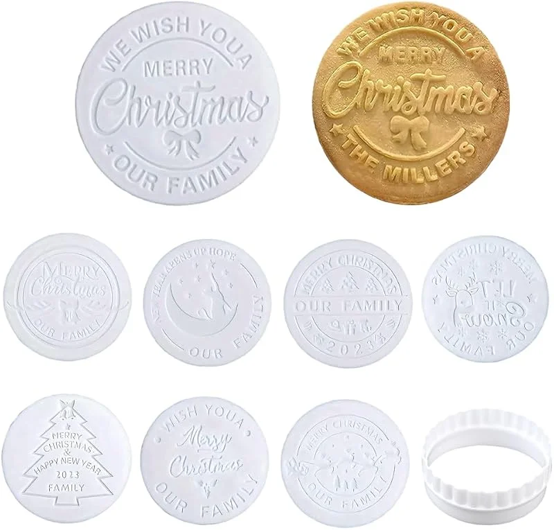 BDKMMS Juego de 9 moldes para galletas de Navidad, diseño de árbol de Navidad — Hogar y cocina