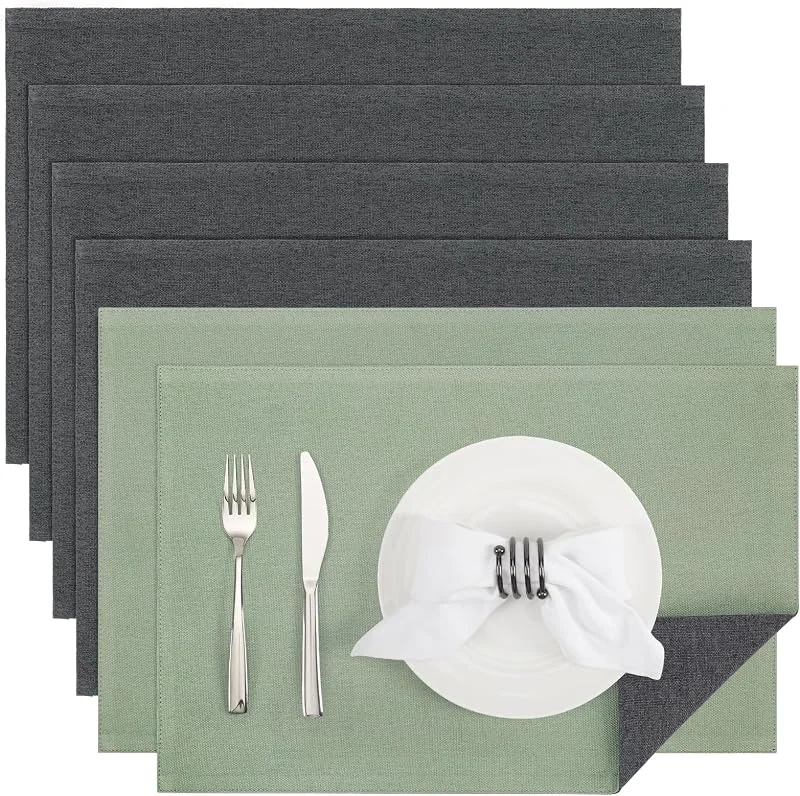 Banchif Manteles Individuales Lavables Doble Cara Salvamanteles Individuale — Hogar y cocina