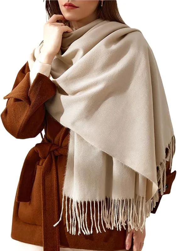 FULOOE Bufandas Mujer Invierno Estolas Elegantes Fulares Moda Larga Grandes Chale — Ropa Navidad