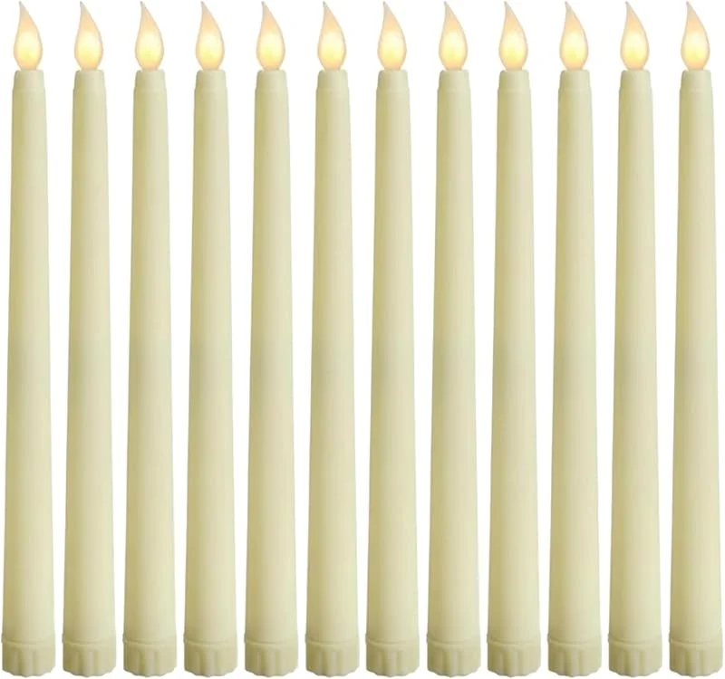 Benvexa 12 velas LED eléctricas con efecto de llama parpadeante para lámpara — Cena a la luz de velas