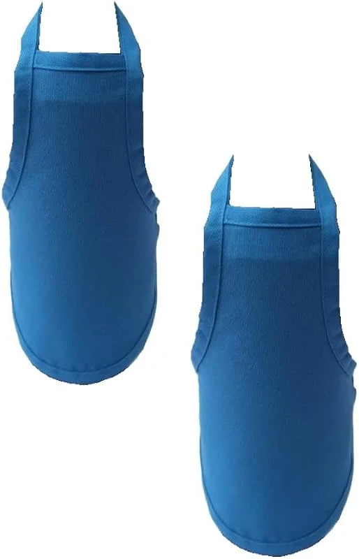 Lemos Home Delantales decorativos para botellas, 2 unidades, de 100% algodón, colección Concepto, color y tamaño a elegir (delantal para botellas, juego de 22 x 14 cm, azul cielo) — Hogar y cocina