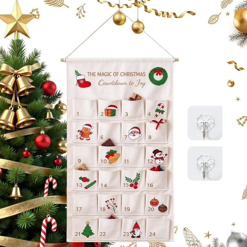 ZOVRIXIA Calendario Adviento 2026, Calendario de Adviento para Rellenar (100x50cm) — Adviento y mesa