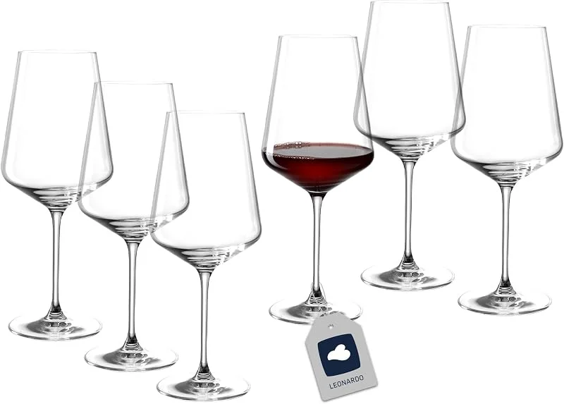 Leonardo 014790 Puccini - Juego de 6 Copas de Vino Tinto, Transparente — Vino y mesa festiva