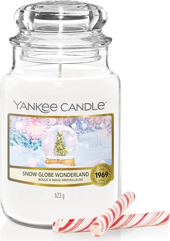 Visita la tienda de Yankee Candle Yankee Candle Vela aromática en tarro grande de Snow Globe Wonderland, Velas de larga duración: hasta 150 h, Regalos perfectos para mujeres — Cena a la luz de velas