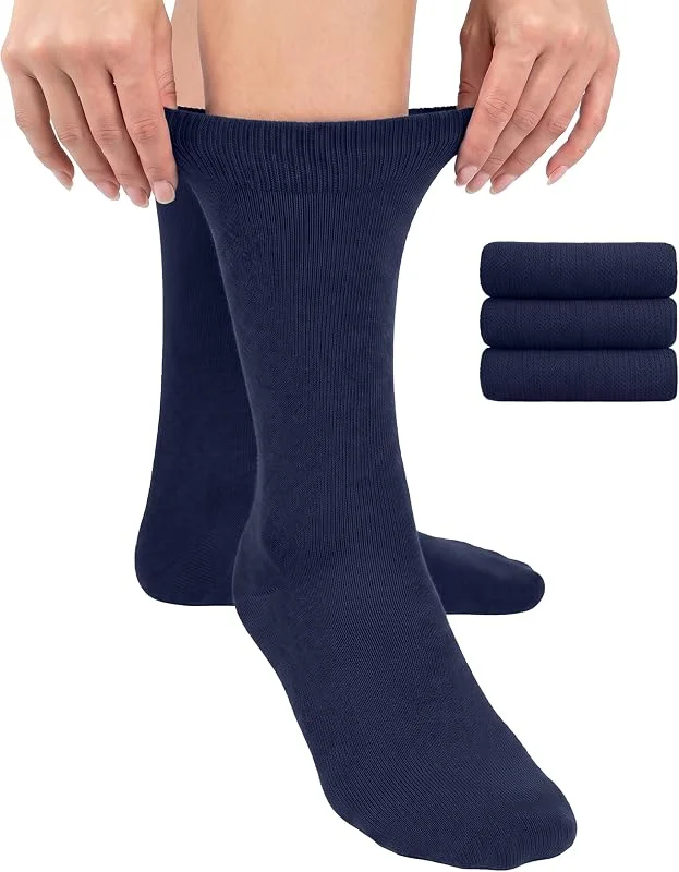 Visita la tienda de Hugh Ugoli Hugh Ugoli Calcetines de Media Caña Mujer de Bambú Suaves, 3 Pares, Calcetines Finos para Negocios, Pantalón y Uso Casual, Talla: 36-39, 39-43 — Ropa Navidad