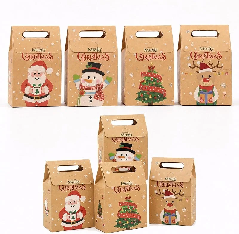 Wusejosapi 24 cajas de embalaje y bolsas de regalo navideñas — Envoltorio regalo