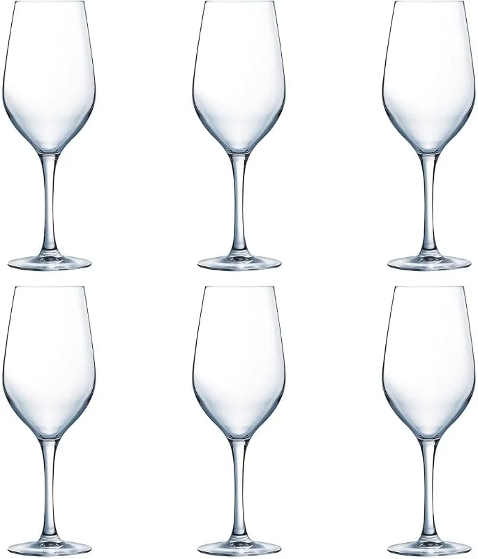 Arcoroc Set de 6 copas de vino Mineral de vidrio 27 cl — Vino y mesa festiva