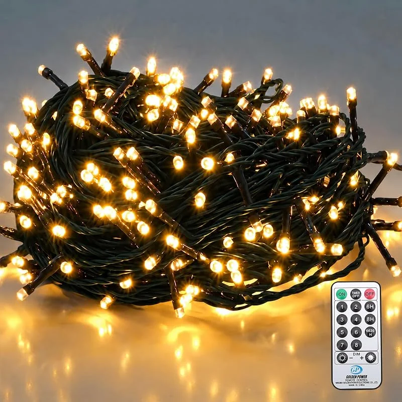 Visita la tienda de SALCAR SALCAR 23m 360 LEDs Cadena de Luces, IP44 Impermeable Cadena Ligera Navidad, Cadena Luminosa con 8 Modos, Decoración Interior Exterior para Jardín Balcón Fiestas (Blanco cálido) — Luces Navidad