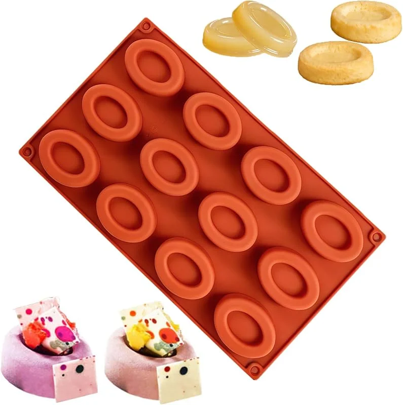 MKNZOME 1 Molde de Silicona para Chocolate, Molde de Chocolate con Forma de Óvalo para Hornear, Moldes de Silicona para Chocolate, Caramelos, Magdalenas, Gelatinas, Pudines, Pasteles, Pan — Hogar y cocina