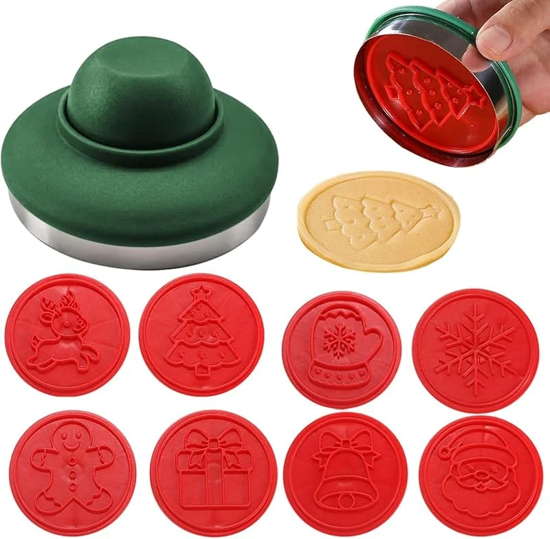 zwxqe Sello de galletas de Navidad antiadherente festivo — Hogar y cocina