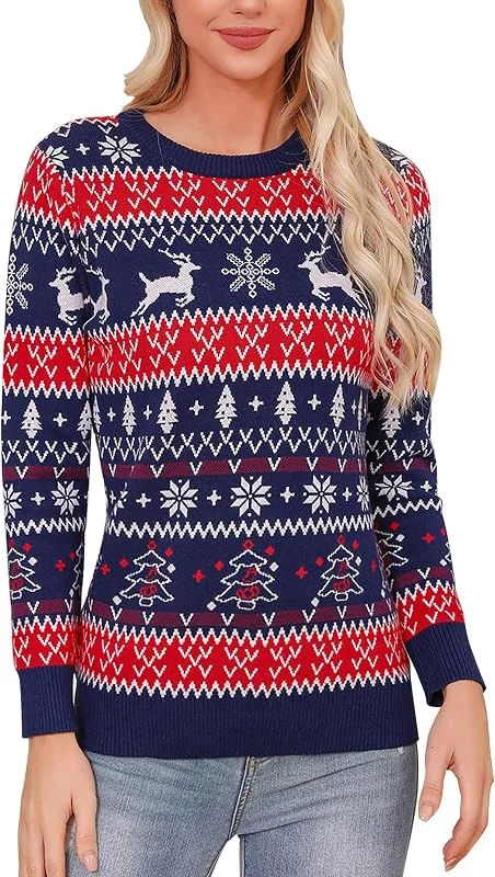 Visita la tienda de Gyabnw Gyabnw Jersey Navidad Familia Hombre y Mujer Suéter de Navidad Redondo Pullover de Punto de Navidad Clásico Sweater Lindo Suéter Navideño para niña&niños Parejas para Otoño Invierno — Ropa Navidad