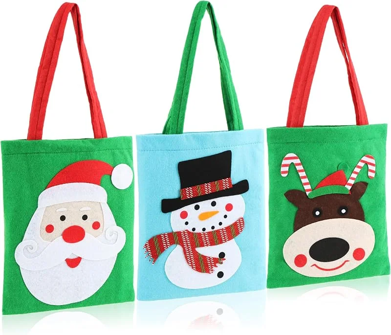 Visita la tienda de com-four COM-FOUR® 3x Bolsas de Regalo para Navidad, Bolsa de Regalo para Papá Noel — Envoltorio regalo