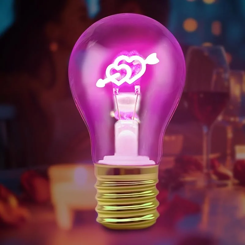 Fancysky Flecha de Cupido Lámpara de Mesa en Forma de Bombilla Regulable, Lámpara de Mesa USB Inalámbrica, Luz Nocturna Decorativa Portátil, Como Regalo, Decoración de Fiesta, Luz de Ambiente — Cena a la luz de velas