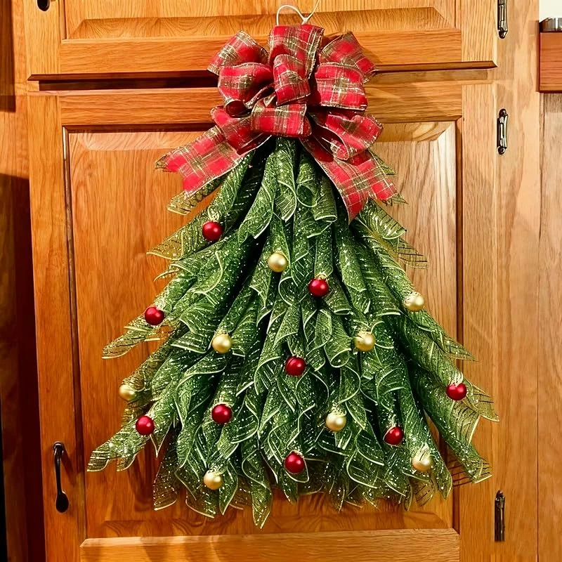 chenxichuzhao Guirnalda de Navidad para puerta, 50 cm, guirnalda navideña rústica, decoración navideña para puerta de casa, ventana, chimenea, fiesta de boda (GZ) — Decoracion Navidad
