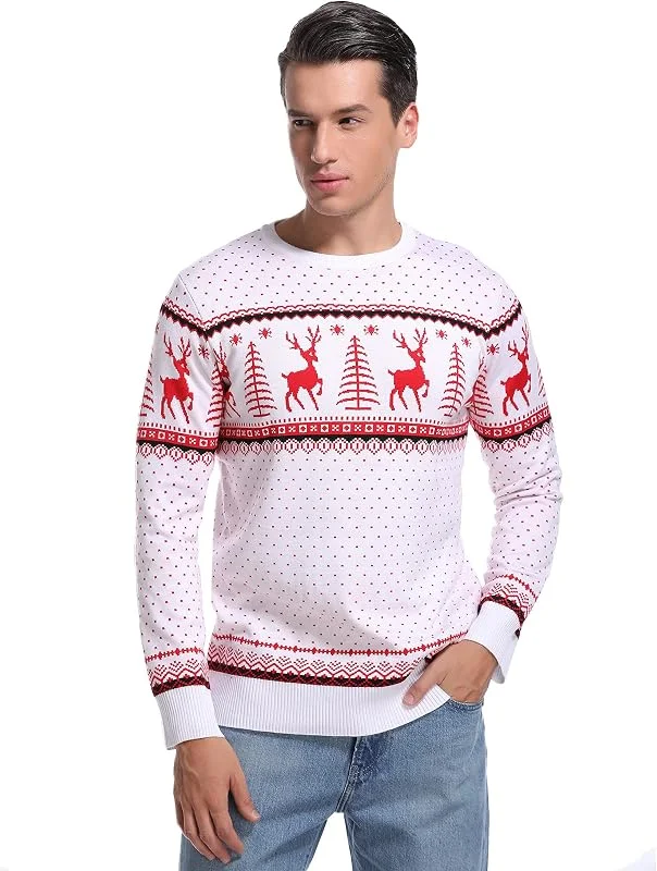 Visita la tienda de Aottori Aottori Suéter de Navidad para Mujer, Conjunto de Ropa de Navidad, Diseño de Renos, Suéter de Punto Sudadera Mujer — Ropa Navidad