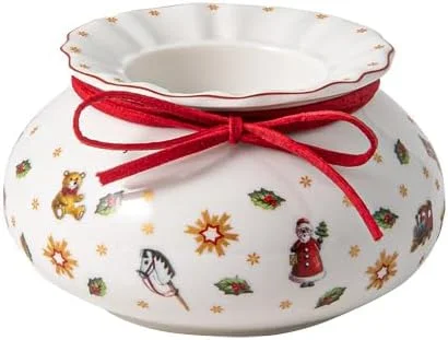 Villeroy & Boch Group 14-8659-3982 - Toy's Delight Decoration Bote portavelas para Vela de té, Animado portavelas con Forma de Bote, Porcelana, Multicolor, 10 x 6 cm — Decoracion Navidad