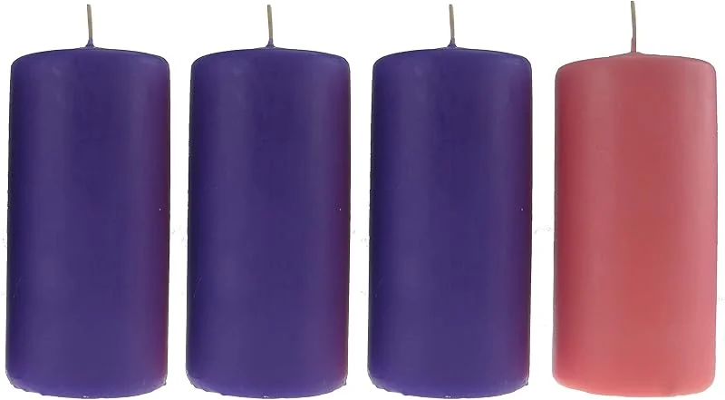 Cereria Di Giorgio Velas de Adviento Ø 7 cm H 15 cm - 4 unidades — Cena a la luz de velas