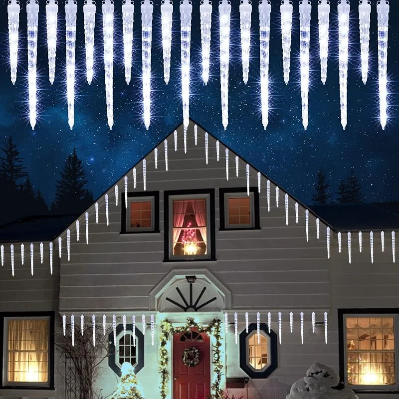 Visita la tienda de Joomer Joomer Guirnalda Luces Exterior 4M 400 LED 20 Carámbanos Blanco Frío — Luces Navidad