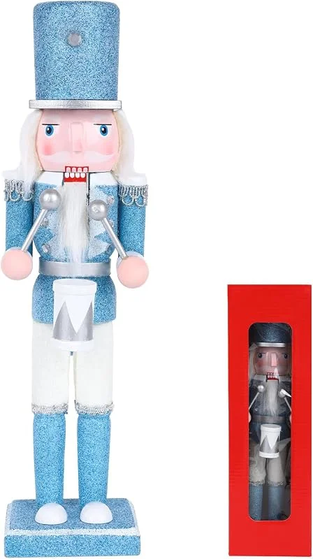 Jodsen 30 cm Cascanueces de Navidad de Madera, Soldados Cascanueces de Madera, Muñeco Cascanueces Figuras Cascanueces de Navidad, Adornos de Navidad de Cascanueces (Soldados) — Decoracion Navidad