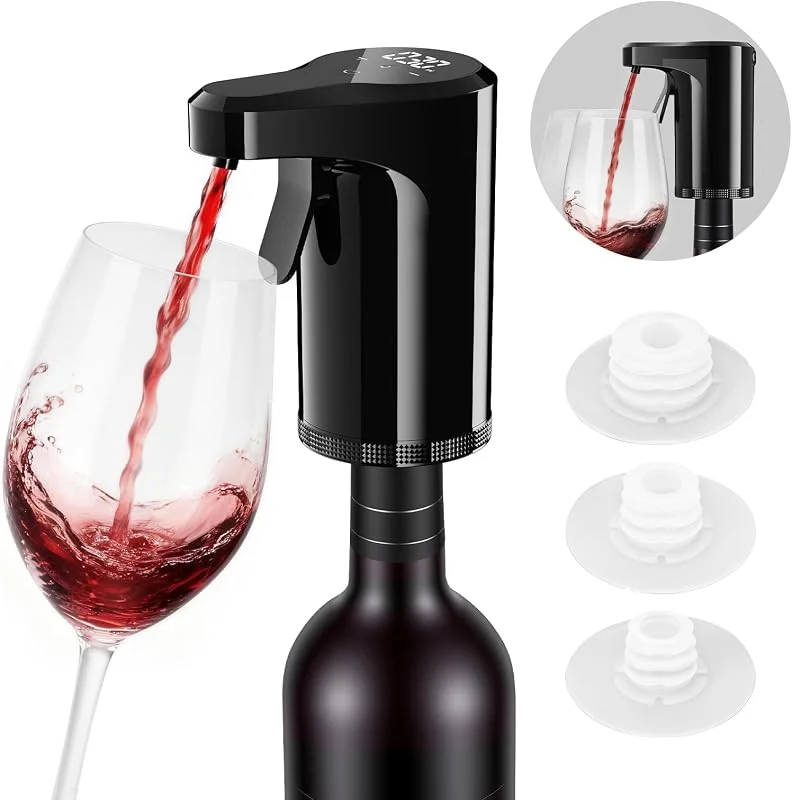 PAHTTO Decantador de Vino Eléctrico – Aireador y Dispensador, 1-99ml — Vino y mesa festiva