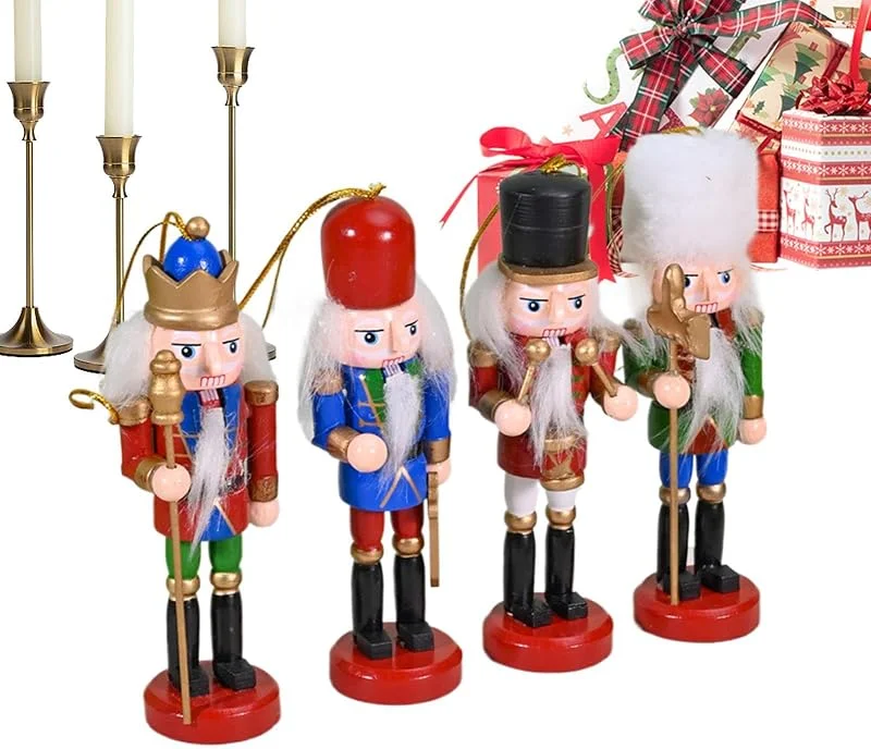 Genérico Adornos Navideños Cascanueces Figura Colgante en Madera — Decoracion Navidad