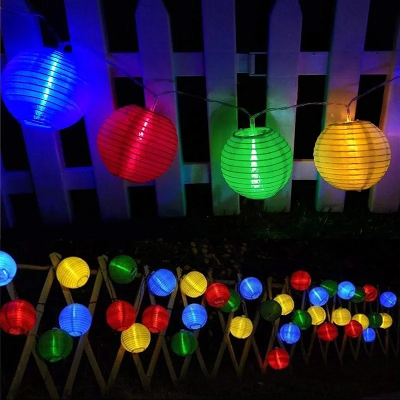 Bawoo Guirnalda de luces solares para exteriores (30 LED, 5, 5 m), luz de exterior, funciona con energía solar, decoración impermeable para jardín, terraza, patio, etc. — Luces Navidad