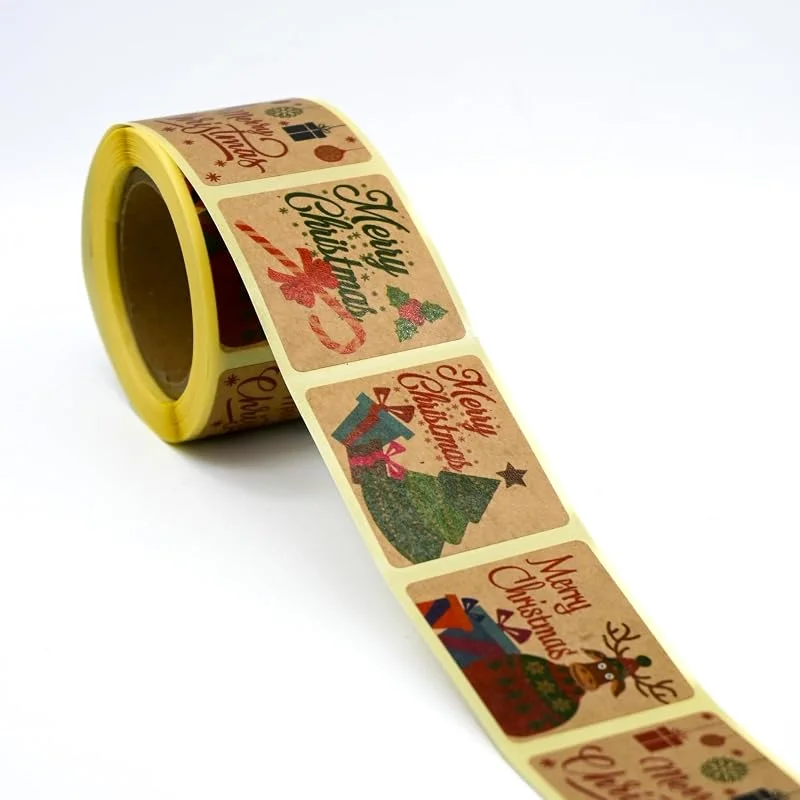 Visita la tienda de MD Labels MD Labels Pegatinas de Navidad Merry Christmas, 35 x 40 mm, 200 unidades, etiquetas autoadhesivas para regalos, sobres y embalajes — Envoltorio regalo