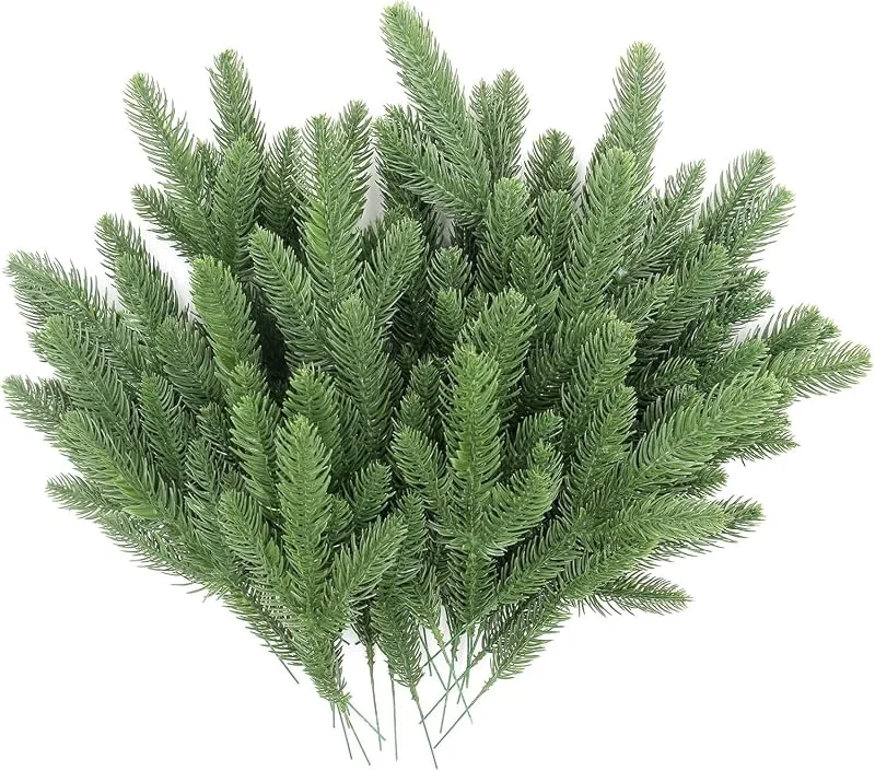 Laelfe 30 Pcs Ramas de Pino Artificial de Navidad — Decoracion Navidad